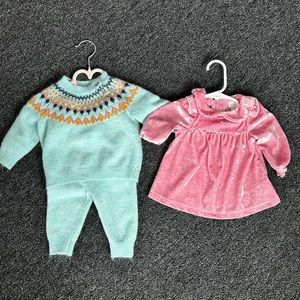 Cat & Jack Baby Girl Outfit Bundle Size 0-3 Months